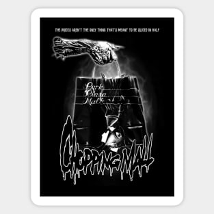 CHOPPING MALL. 1986 Retro Horror. (Black and White) Sticker